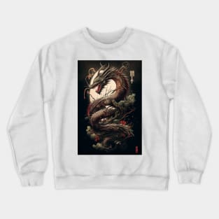 Japanese dragon art Crewneck Sweatshirt